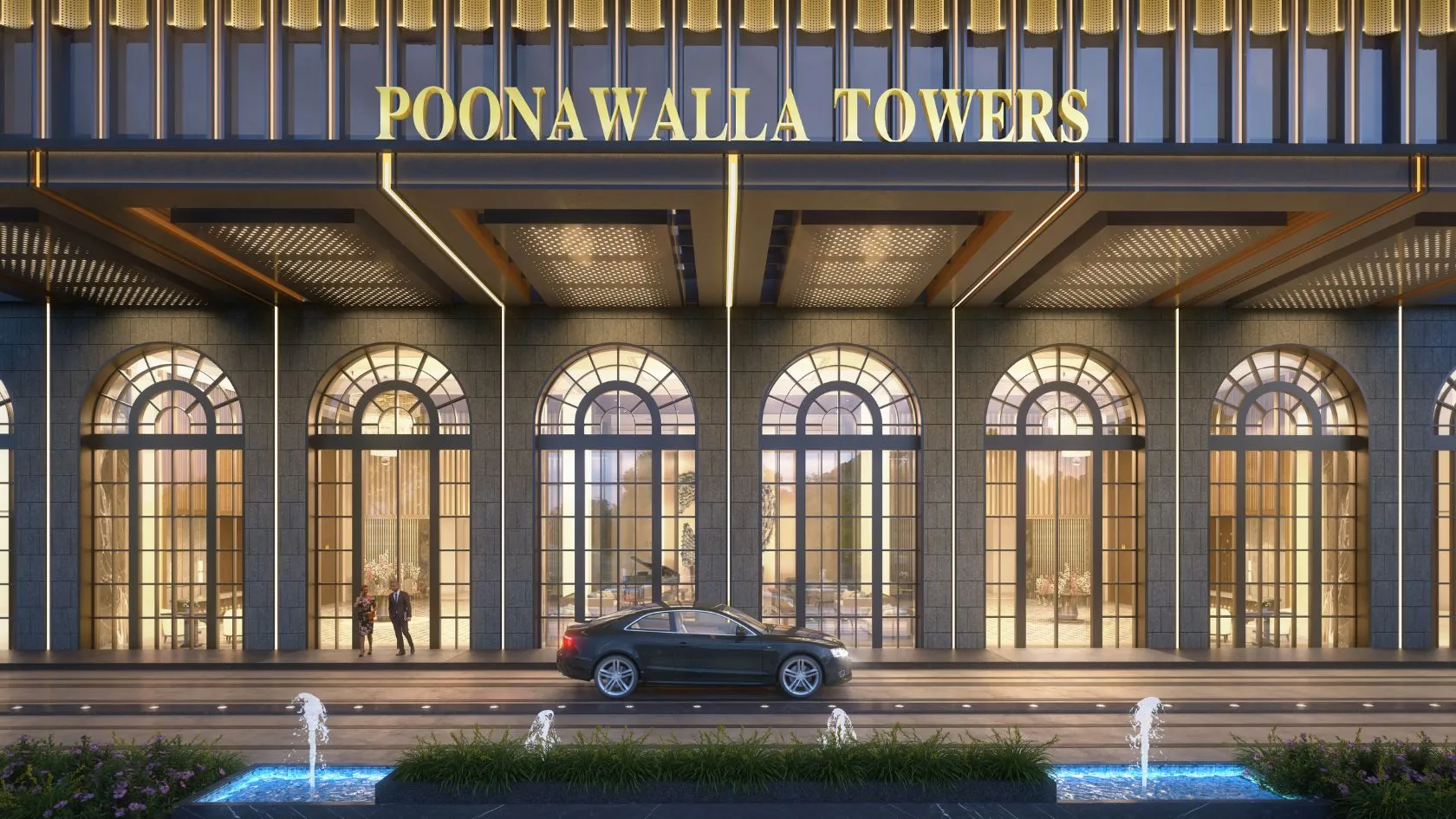 Car drop off at Poonawalla Towers